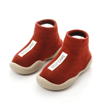 Meckior Baby First Socks Shoes Toddler Walker Infant Boys Girls Rubber Soft Sole Floor Barefoot Baby Casual Shoes Knit Booties