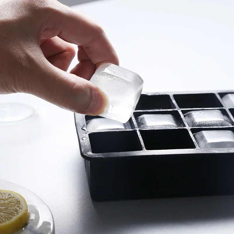 Square Ice Cube Molds With Silicone Easy Release Ice Cream Homemade Summer Beverage Cooling Kitchen And Bar Tools