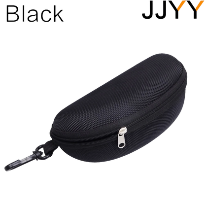 Portable Sunglasses Protector Oxford Cloth Hard EVA Zippered Eyeglasses Case with Carabiner