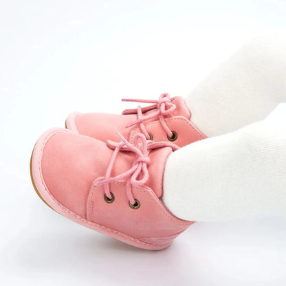 Meckior Baby Booties Girls Boys Shoes Infant Cotton Anti-slip Rubber Sole Toddler Crib First Walker Winter Baby Shoes 4-Colors