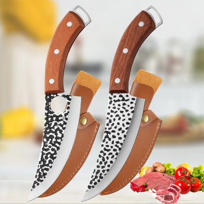 6"Stainless Steel Boning Knife Handmade Forged Butcher Knife Kitchen Chef Knife Meat Cleaver Slicing Knife Kitchen Supplies