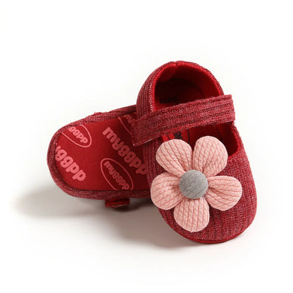 Meckior New Baby Girls Shoes Flower Bow Tie Princess Shoes Non-Slip Toddler First Walker Newborn Infants Girl Shoes Comfortable