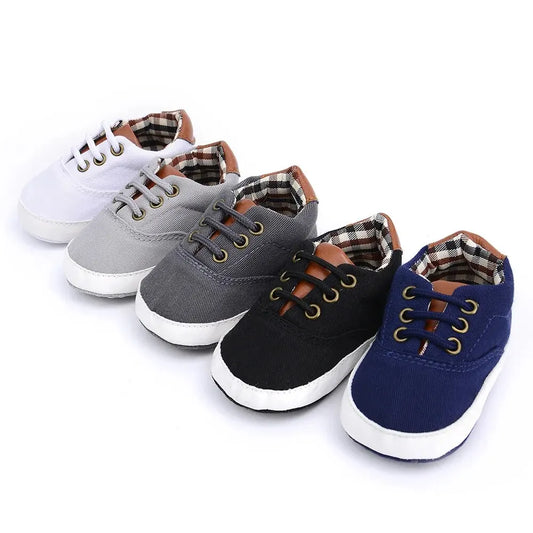 Meckior Baby Canvas Shoes Baby Boy Girl Sneakers Newborns Lace-up Anti-slip Sport First Walkers Infant Crib Shoes Moccasins