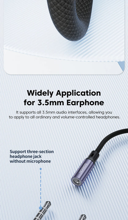 USB Type C 3.5 Jack Earphone Adapter USB C to 3.5mm Headphones AUX Audio Cable For Huawei P30 Xiaomi Mi 10 9 Es