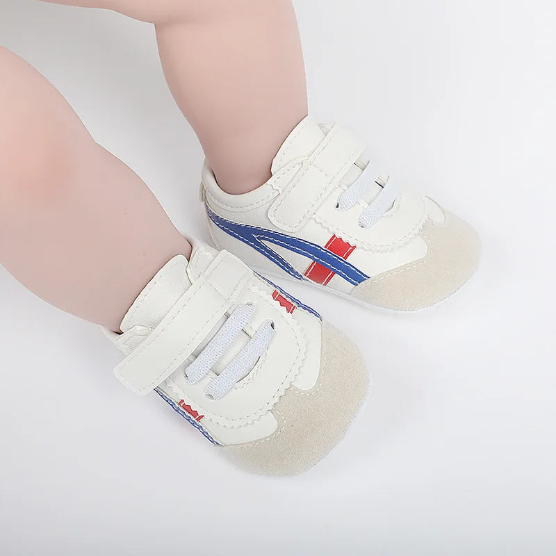 Meckior Colorblocking Unisex Baby Shoes Newborn Baby Hundred Baby Boys Girls Sneakers Anti-slip Rubber Toddler Shoes