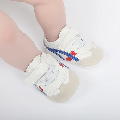 Meckior Colorblocking Unisex Baby Shoes Newborn Baby Hundred Baby Boys Girls Sneakers Anti-slip Rubber Toddler Shoes