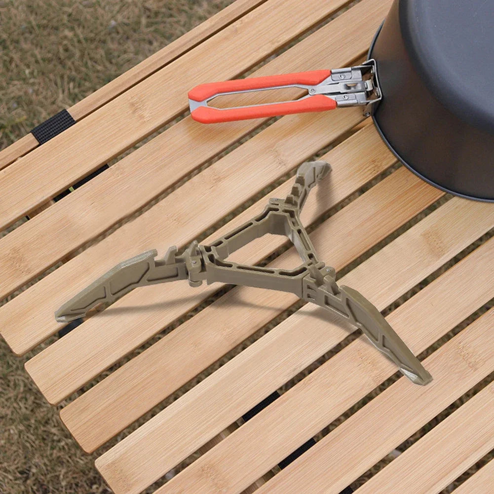 Nylon Gas Canister Stand Foldable Outdoor Gas Tank Bracket Camping Stove Bottle Stand Universal Tripod Folding Canister Stand