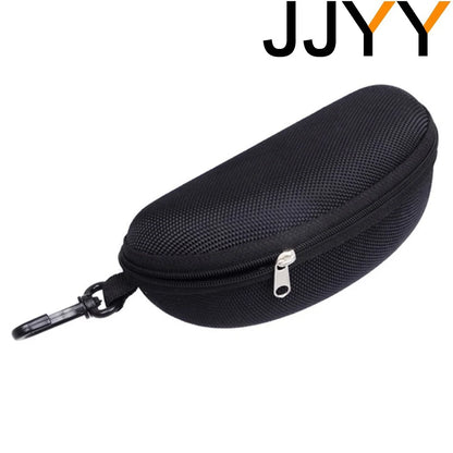 Portable Sunglasses Protector Oxford Cloth Hard EVA Zippered Eyeglasses Case with Carabiner