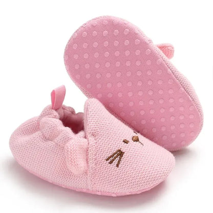 Meckior Baby Slippers Casual Baby Boy Girl Knit Crib Shoes Cartoon Soft Sole Anti-slip Prewalker Reptiles Toddler Baby Shoes