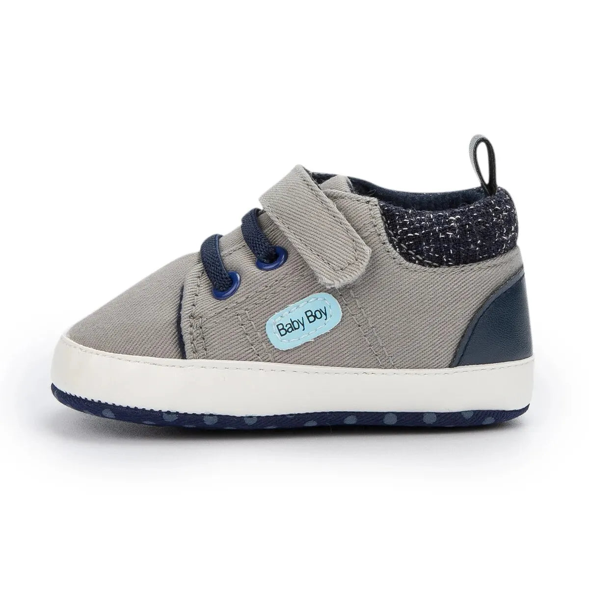 Meckior Baby Casual Canvas Sneakers High Gang Sports Baby Boys Girls Shoes Anti-slip Soft Sole First Walkers Crib Casual Shoes