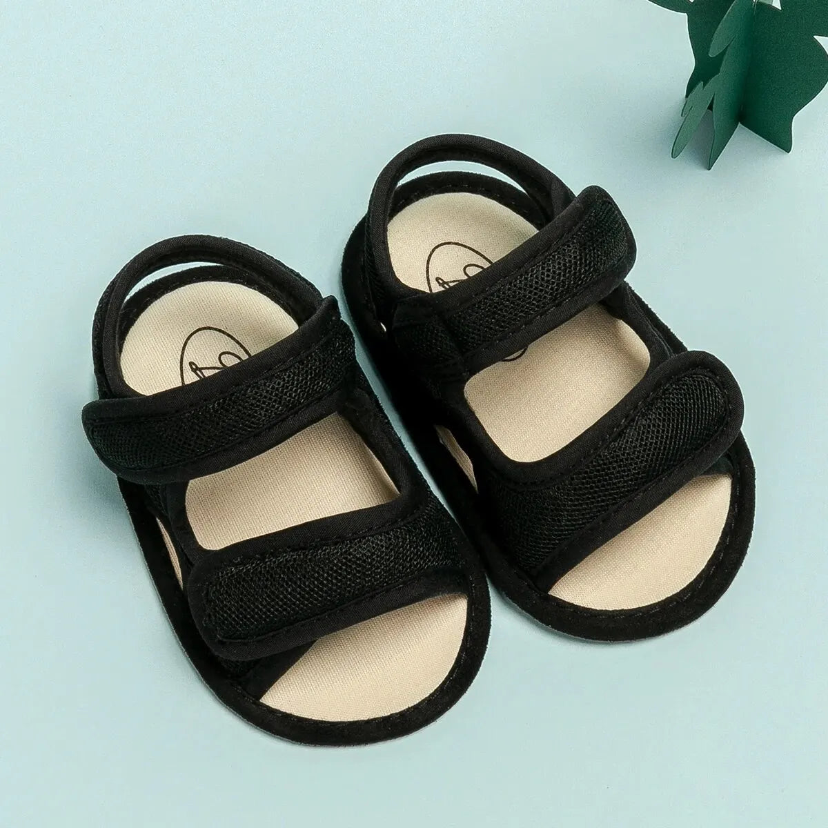 Meckior Summer Baby Flats Canvas Garden Sandals Toddler Sandal Flower Soft Cotton-Padded Anti-Slip Crib Shoes First Walker