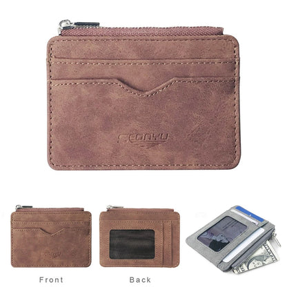 Small Mini Lizard Pattern PU Leather Business ID Card Holder - Stonego Wallet Case for Men & Women with ID Windo