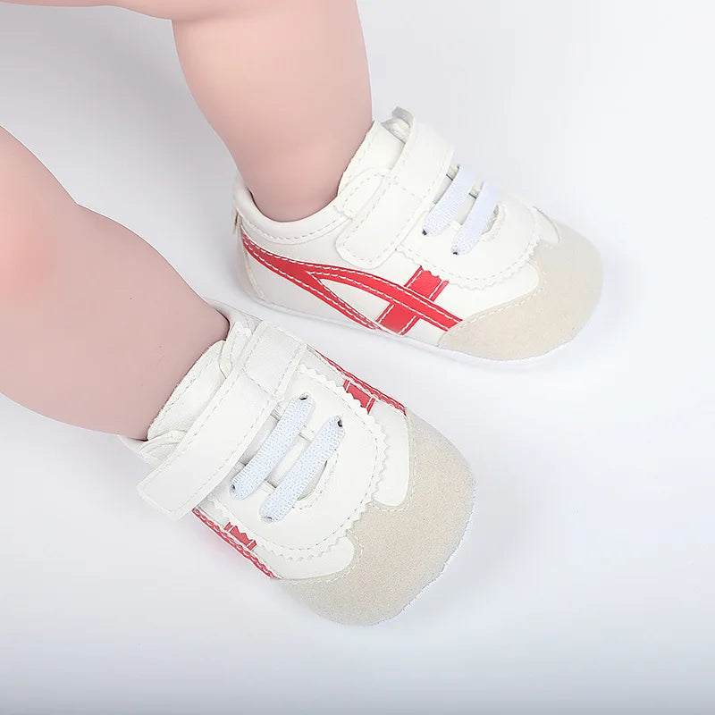 Meckior Colorblocking Unisex Baby Shoes Newborn Baby Hundred Baby Boys Girls Sneakers Anti-slip Rubber Toddler Shoes