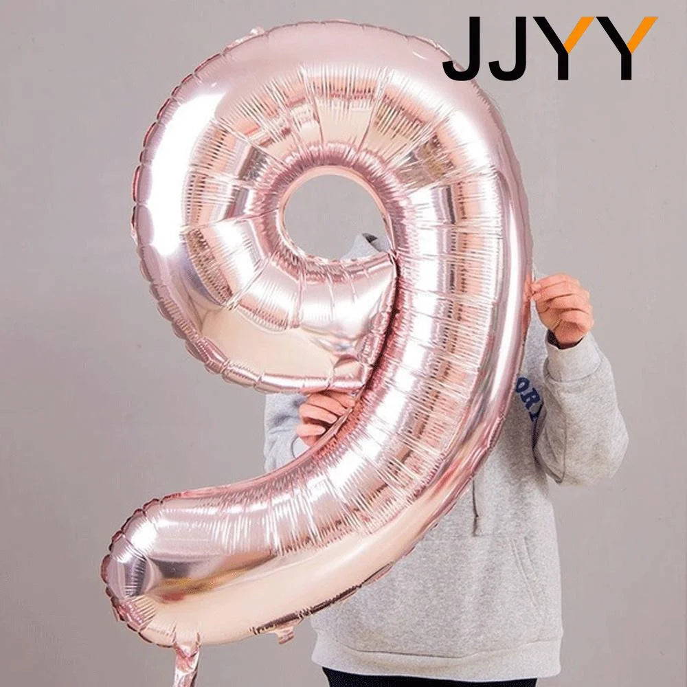 Foil Numbered Balloons 0-9 Balloons Birthday Wedding Birthday Decorations Supplies Anniversary Gift Party Decoration 32Inch 1PC