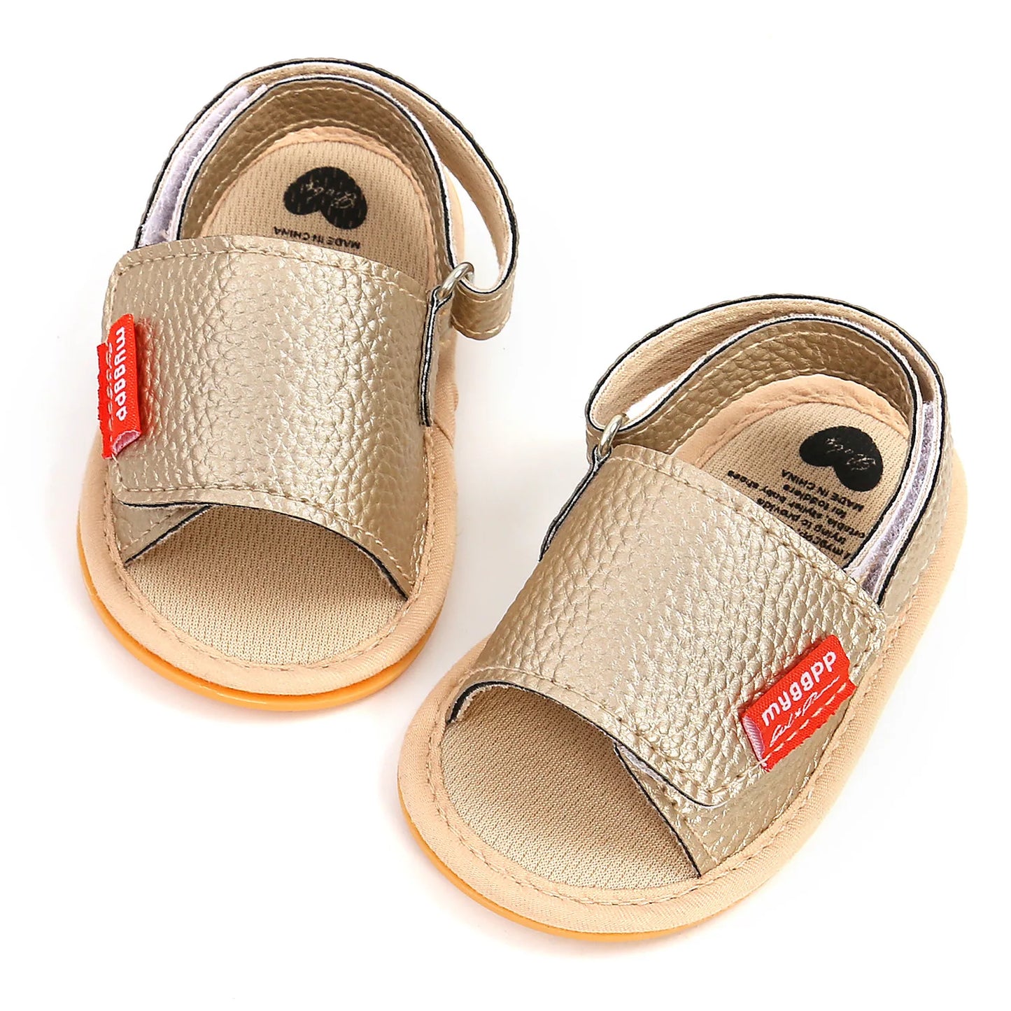 Baby Sandals Baby Boys Baby Girls Shoes Non-slip PU Leather Bow Baby Walking Soft Rubber Bottom Hundred Garden Shoes