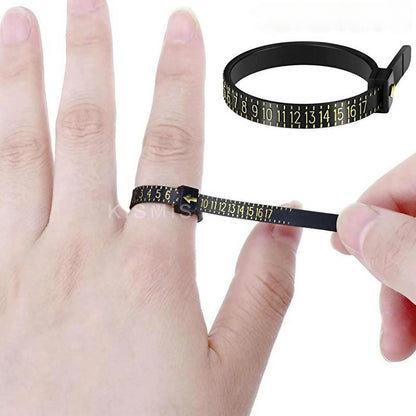 1PC White/Black US/EU Sizes Wedding Ring Band Ring Sizer Measure Genuine Tester Finger Gauge Jewelry Accessory Tools