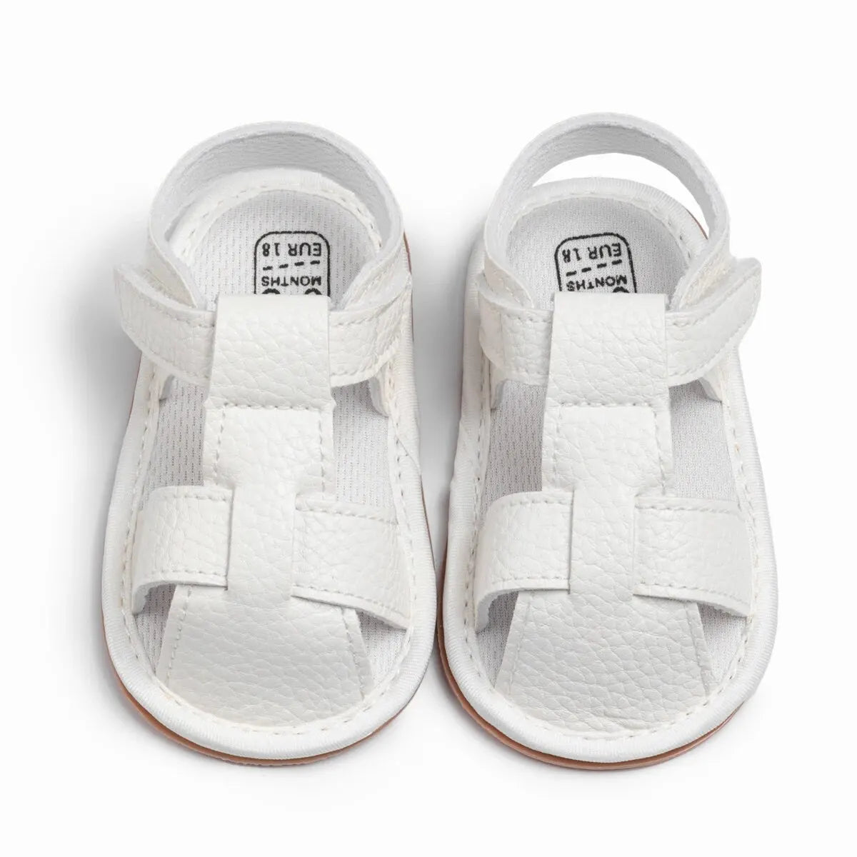 Meckior 2024 New Summer Baby Sandals PU Leather Low Top Baby Boys Girls Sandals Soft Anti-slip Newborn Leisure Infants Shoes