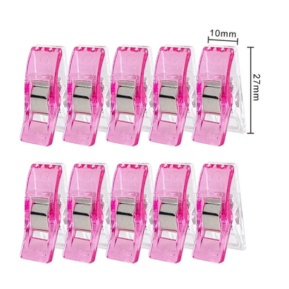 50/20PCS Sewing Clips Plastic Clamps Quilting Crafting Crocheting Knitting Safety Clips Assorted Colors Binding Clips DIY