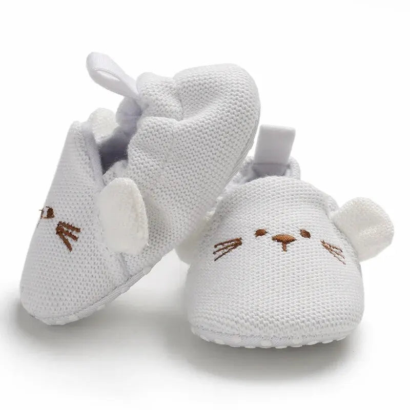 Meckior Baby Slippers Casual Baby Boy Girl Knit Crib Shoes Cartoon Soft Sole Anti-slip Prewalker Reptiles Toddler Baby Shoes