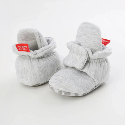 Meckior New Baby Socks Shoes Star Toddler First Walkers Booties Cotton Comfort Soft Anti-slip Warm Infant Baby Boy Girl Shoes