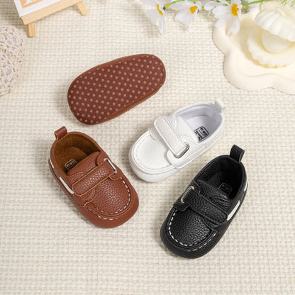 New Unisex Leather Shoes Anti-slip Soft Bottom Baby Boys and Girls Casual Shoes Newborn Toddler First Walkers Crib Shoes 0-18M