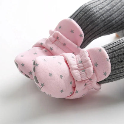 Meckior New Baby Socks Shoes Star Toddler First Walkers Booties Cotton Comfort Soft Anti-slip Warm Infant Baby Boy Girl Shoes