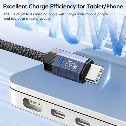 240W USB C to USB Type C Cable 48V 5A PD3.1 Super Fast Charging for iPhone 15 ProMax Samsung S23 MacBook Hauwei Xiaomi