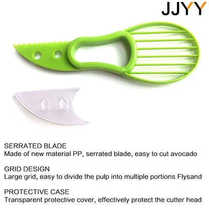 3 in 1 Avocado Slicer Shea Corer Butter Fruit Peeler Cutter Pulp Separator Plastic Knife Kitchen Vegetable Tools