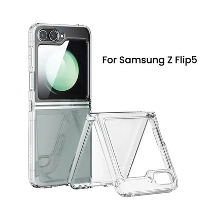 Transparent TPU Case for Samsung Galaxr Z Flip 5 4 3 5G Phone Protector Shockproof Cover for Samsung Z Flip