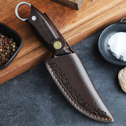 Sharp Boning Knife Stainless Steel Meat Cleaver Kitchen Knife Handmade Forged Chef's Knife for Household Wooden Handle Butcher