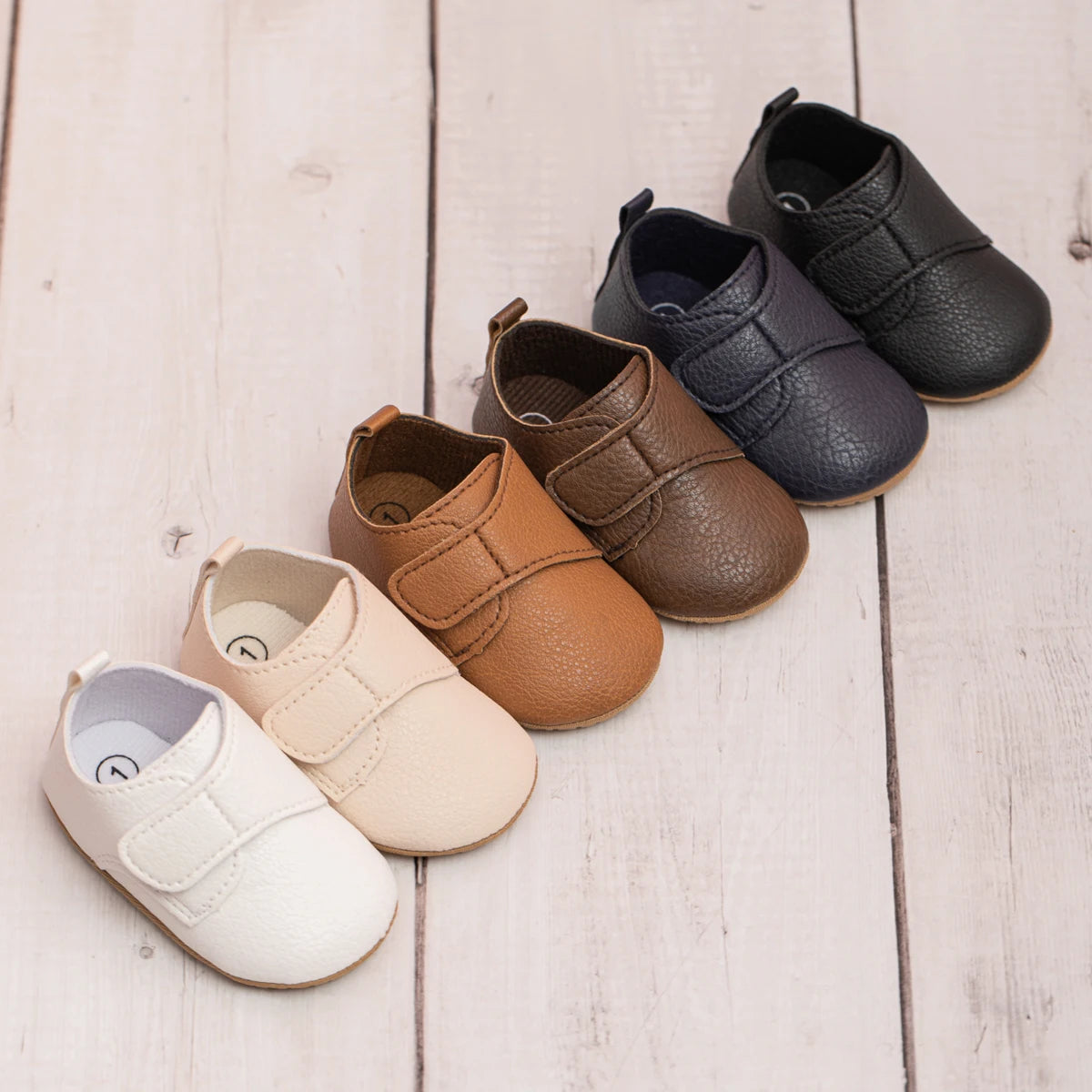 New Retro Leather Baby Shoes Classic Multi-color Baby Casual Boys Girls Shoes Rubber Bottom Non-slip Spring Infant First Walkers