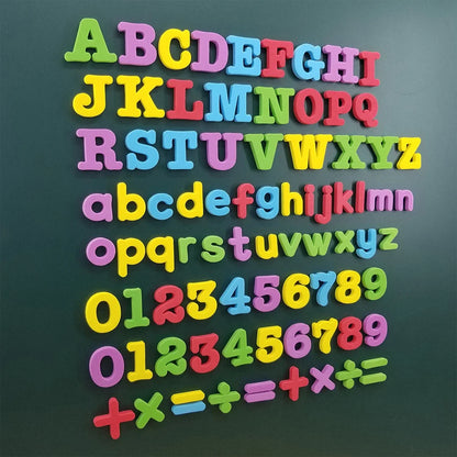 Magnetic Letters Numbers Alphabet ABC 123 Fridge Magnets Plastic Educational Preschool Learning Toy Set Uppercase Lowercase Math