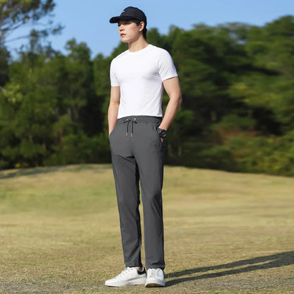 Summer Thin Ice Silk Couple Sports Pants Absorb Sweat Quickly Dry Comfortable and Breathable Men's Casual Sports Pants