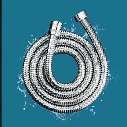 Shower Hose PVC Stainless Steel Rain Hose Shower Nozzle Water Explosion Proof Drawing Pipe Telescopic Water Pipe