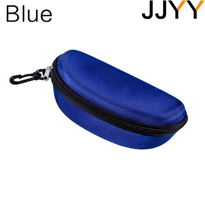 Portable Sunglasses Protector Oxford Cloth Hard EVA Zippered Eyeglasses Case with Carabiner