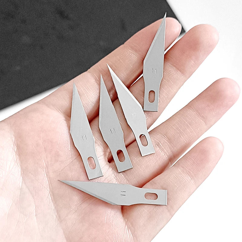 100/50/20Pcs Metal Scalpel Knife Engraving Knife Blades Wood Carving Knife Blade Replacement Surgical Sculpture Cutting Tools