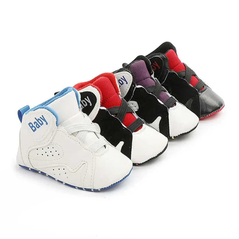 New Baby Boys Girl Sneakers Soft Bottom Non-slip Comfortable Baby Soccer Basketball Sports Shoes Infant First Walker Shoes