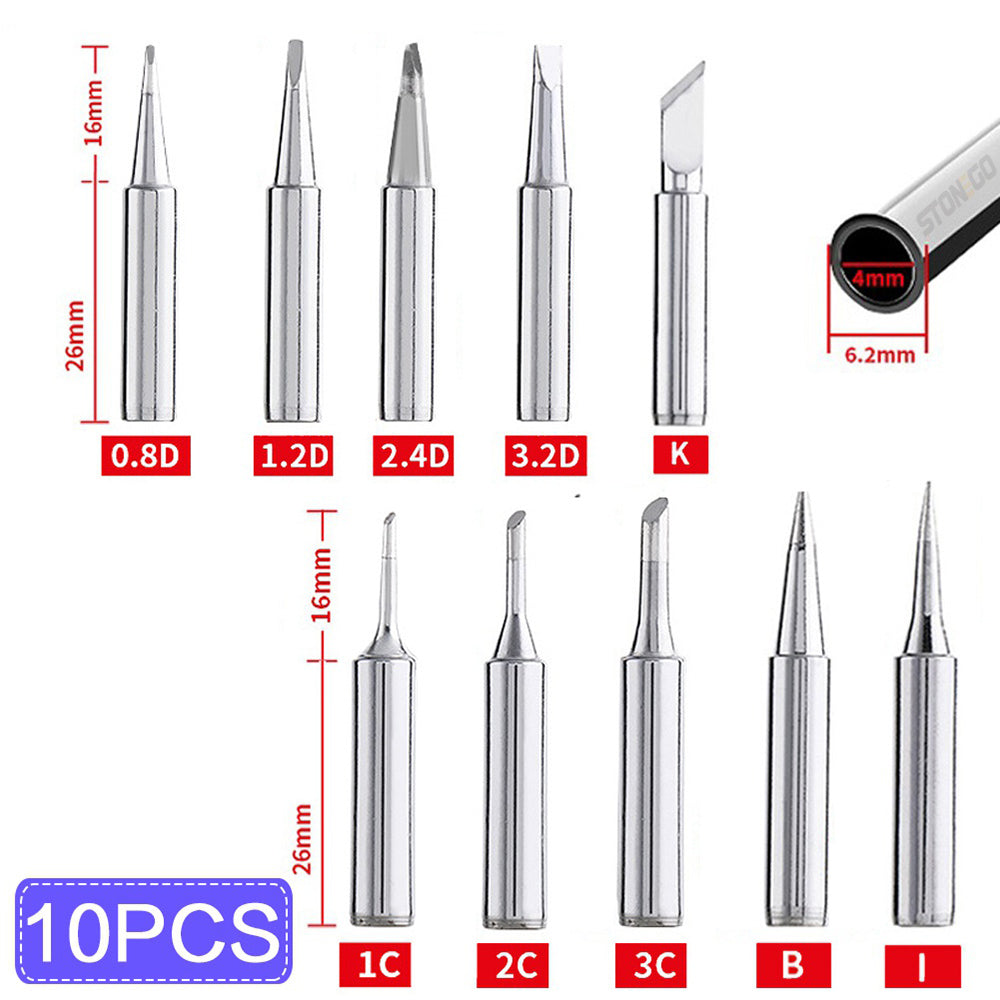 5PCS/10PCS Soldering Iron Tips Soldering Iron Head Set DIY Electric Soldering Iron Replacement Tip Repair