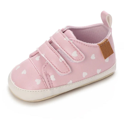 Meckior New Baby Boy Girl Shoes PU Leather Sneakers Rubber Bottom Non-slip Lightweight First Walker Crib Shoes 0-18 Months