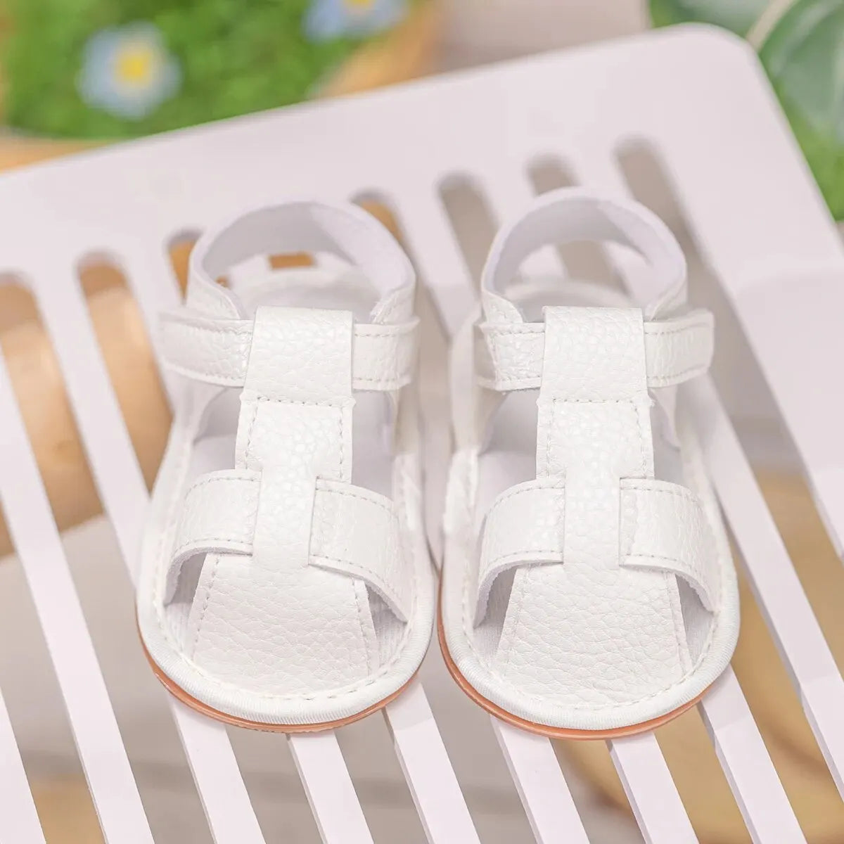 Meckior 2024 New Summer Baby Sandals PU Leather Low Top Baby Boys Girls Sandals Soft Anti-slip Newborn Leisure Infants Shoes