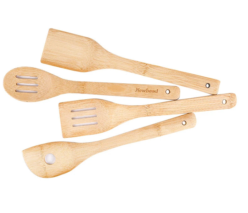 Alishan Cookware Set Bamboo Spatula Spoon Wholesale Non-stick Frying Pan Spatula Bamboo Spatula Cookware Laser