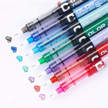 7pcs Precise Roller ball Pens,0.28/0.38/0.5mm Extra Fine Nib Liquid Ink Ballpoint Pen,for Writing School Office Stationary