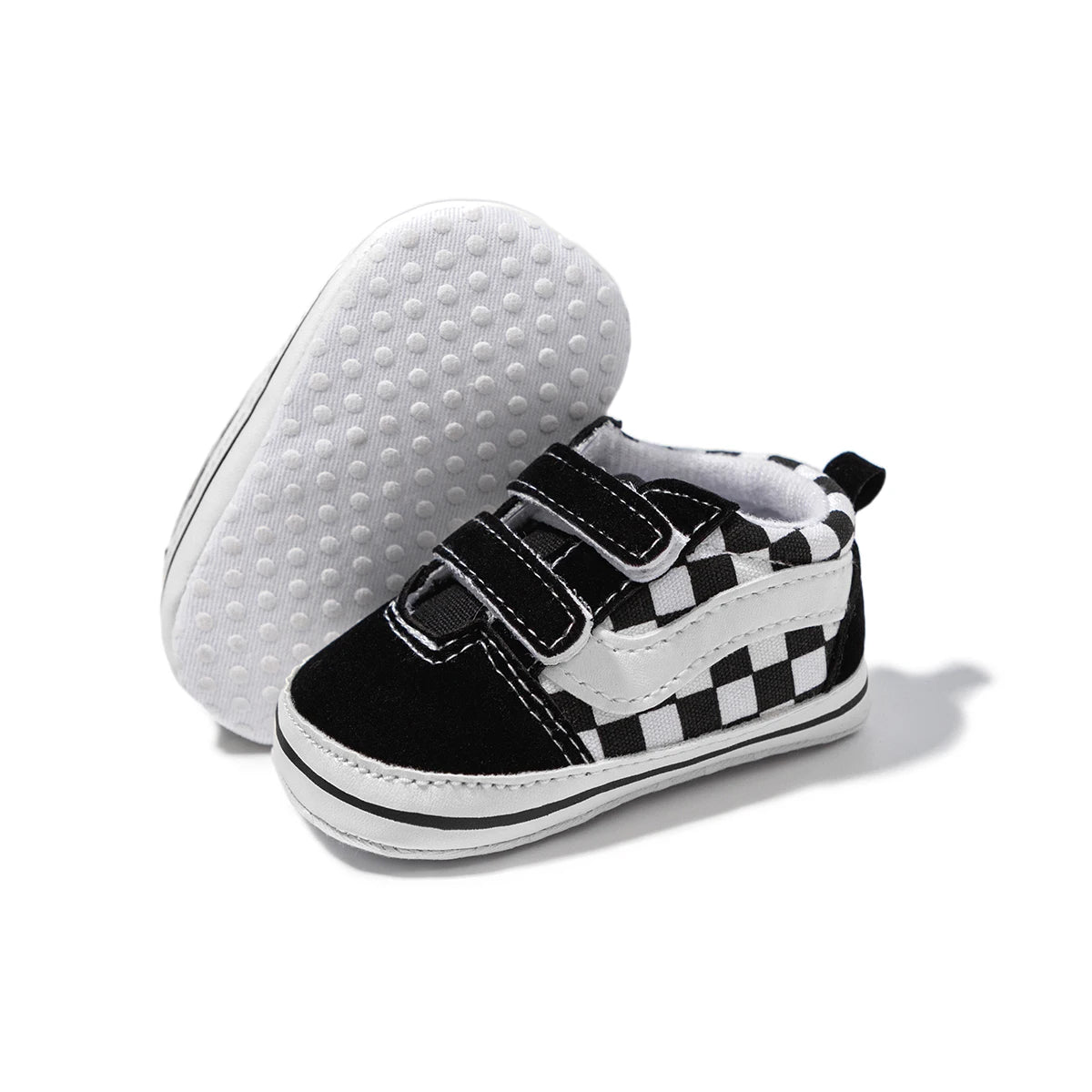 2023 New Baby Canvas Sneakers Anti-slip Soft Plaid Baby Boy Girl Shoes Newborns First Walkers Infant Baby Unisex Casual Shoes