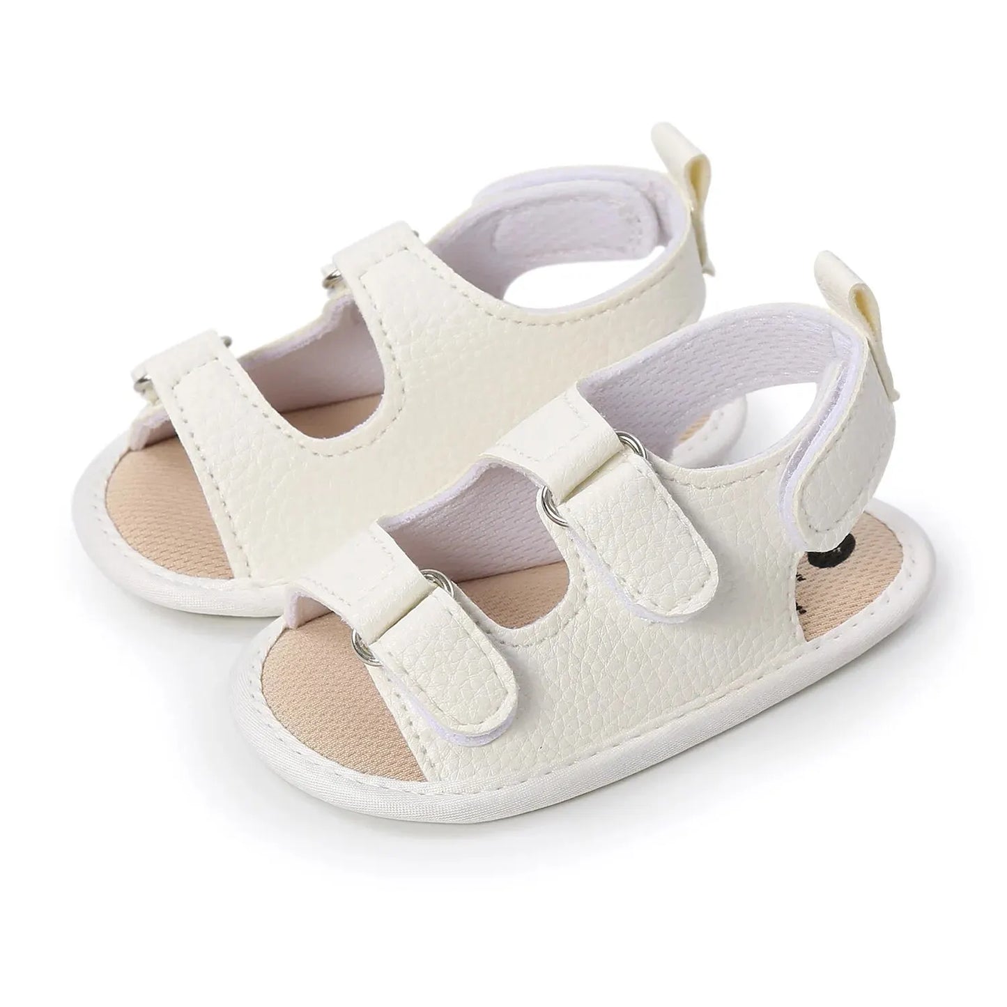 Meckior Summer Baby Sandals Baby Shoes PU Leather Rubber Bottom Sole Anti-Slip Infant First Walker Baby Boy Girl Sandals 0-18M