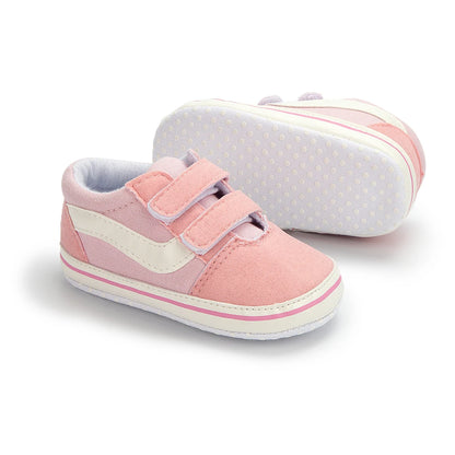 2023 New Baby Canvas Sneakers Anti-slip Soft Plaid Baby Boy Girl Shoes Newborns First Walkers Infant Baby Unisex Casual Shoes