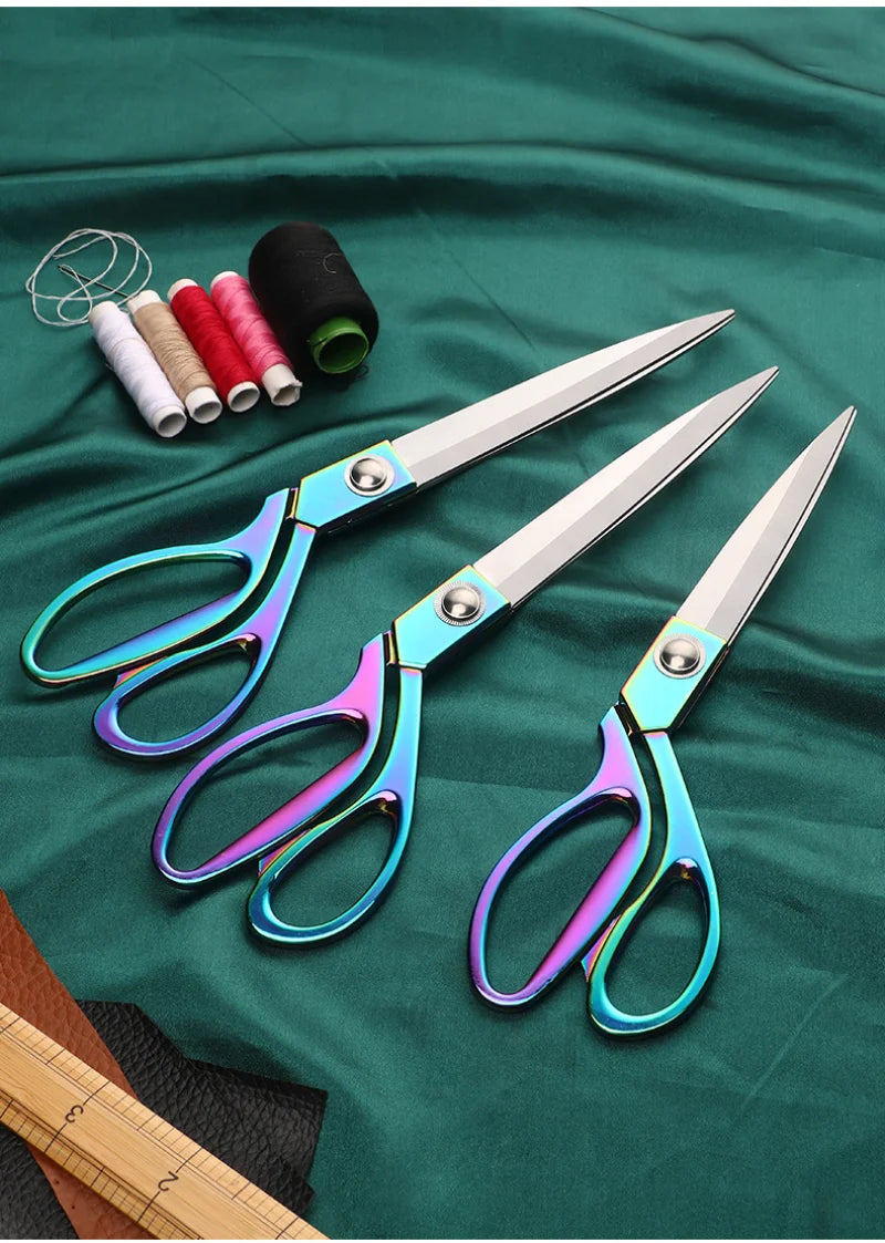 Professional Sewing Scissors Stainless Steel Tailor Scissors 8/9/10inch Fabric Cloth Cutter Diy Sewing Tools and Accessories 가위