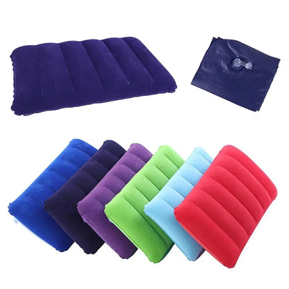 47x30cm Air Cushion Pillows Outdoor Camping Sleep Cushion Folding Square Lnflatable Pillows Travel Backrest Plane Head Rest Big