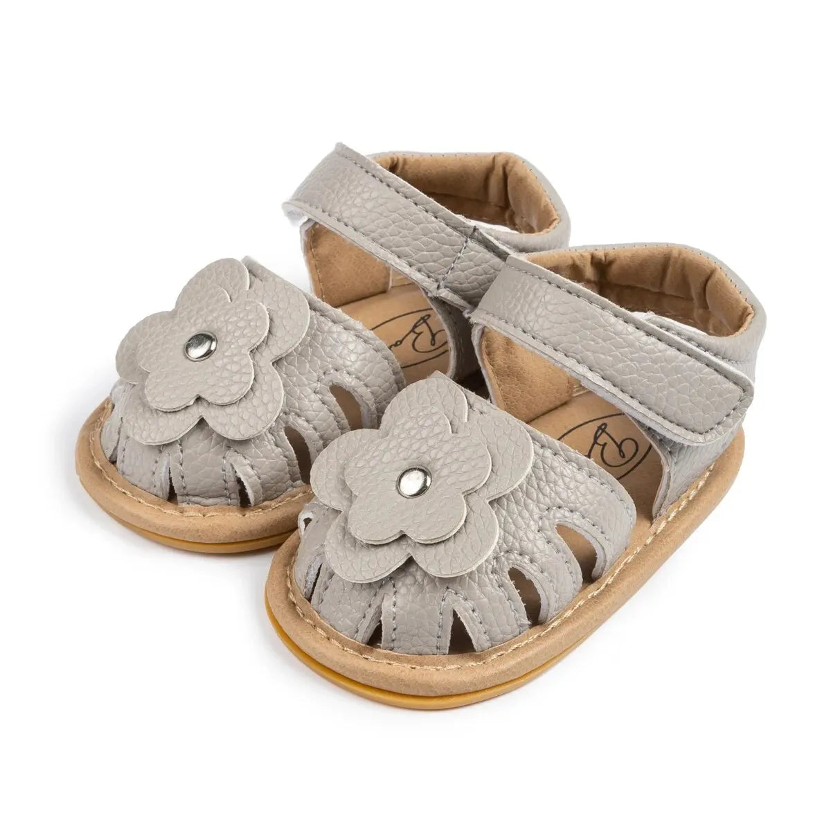 Infant Baby Girls Beach Sandals Flats and Soft Sole Non-slip Flower Princess Wedding Dress Walking Shoes for Newborn Baby