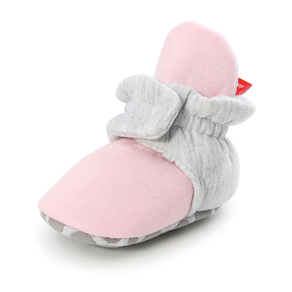 Meckior New Baby Socks Shoes Star Toddler First Walkers Booties Cotton Comfort Soft Anti-slip Warm Infant Baby Boy Girl Shoes