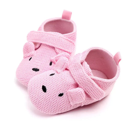 Meckior Baby Slippers Casual Baby Boy Girl Knit Crib Shoes Cartoon Soft Sole Anti-slip Prewalker Reptiles Toddler Baby Shoes